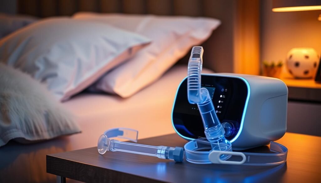 睡眠呼吸機示意圖